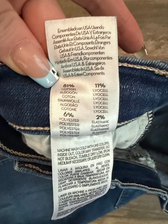 MOTHER High-Rise Hustler Ankle Fray Indigo Blue Slim Jeans - Picture 10 of 14